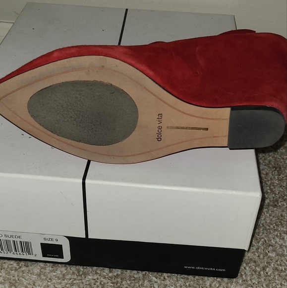 Dolce Vita Beryl Red Suede Wedge Boot Dolce Vita - Picture 4 of 6